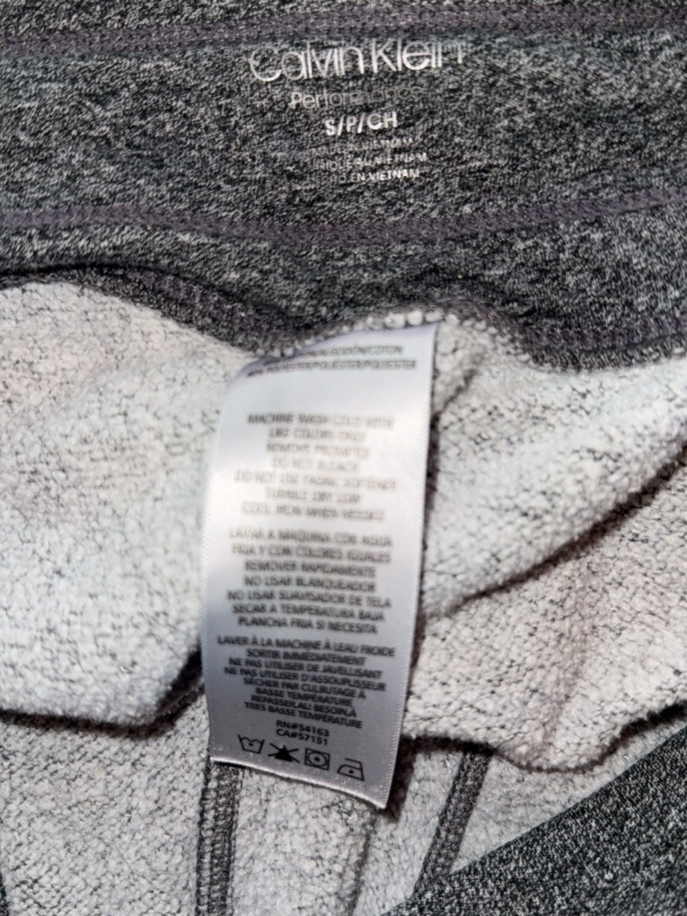Calvin Klein Performance Heather Gray Joggers - Picture 3 of 3